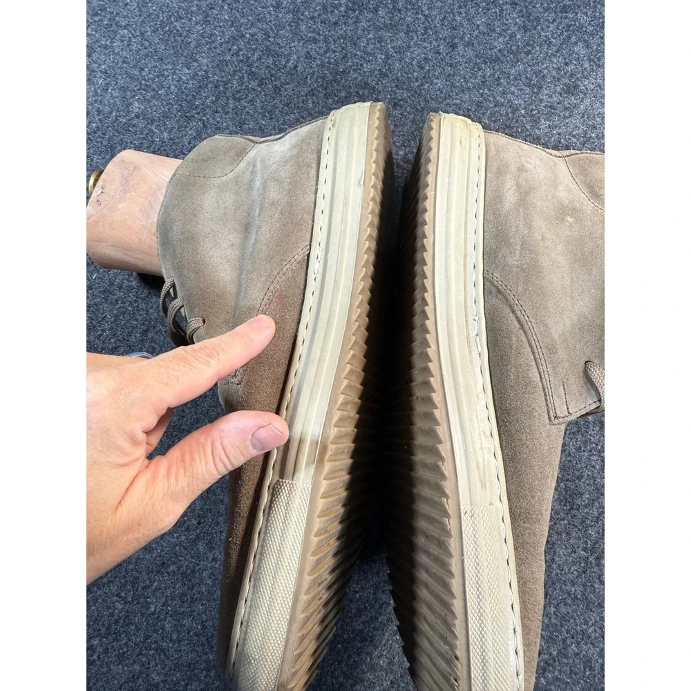 Mens Suede Chukka Boots‎ Desert Boots Made in Italy Size 44 Taupe Lace Up